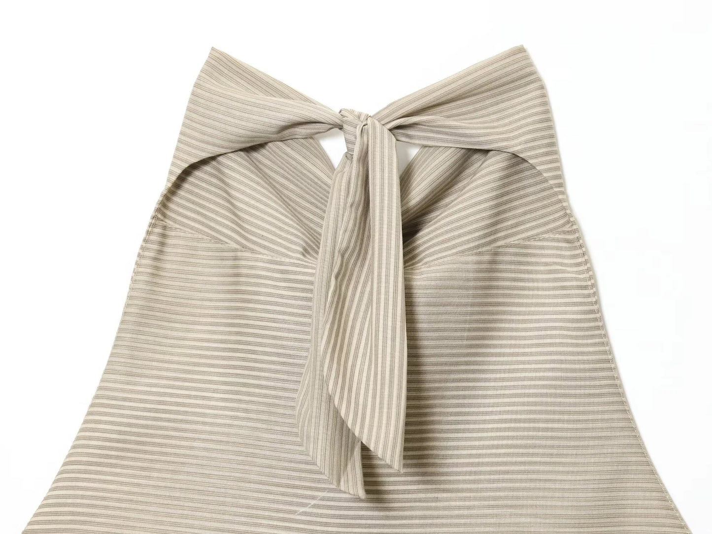Sexy Backless Halter Neck Striped Belt Short Dress