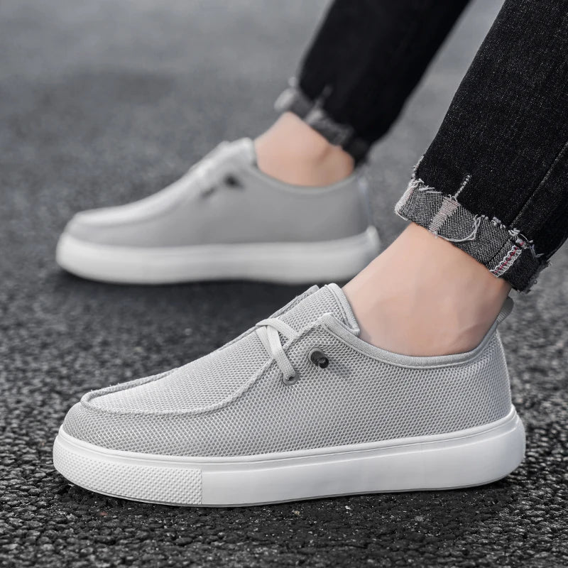 Summer Casual Sneakers - Men's Breathable Flat Tennis & Running Trainers