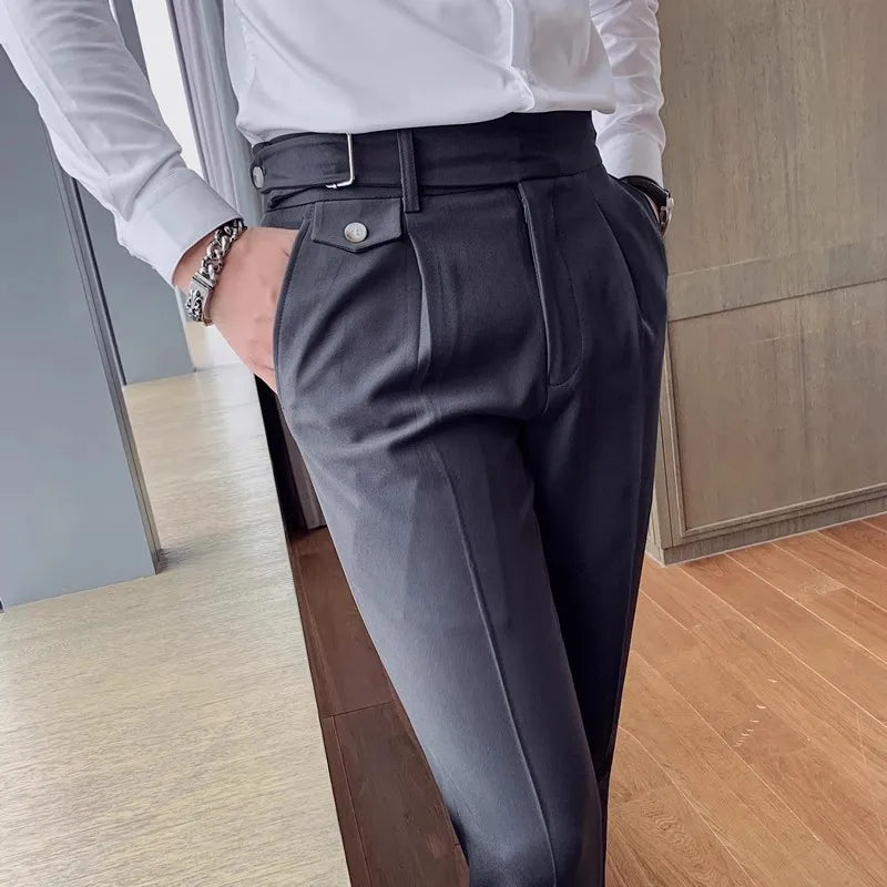 Men's Slim Fit Straight Trousers