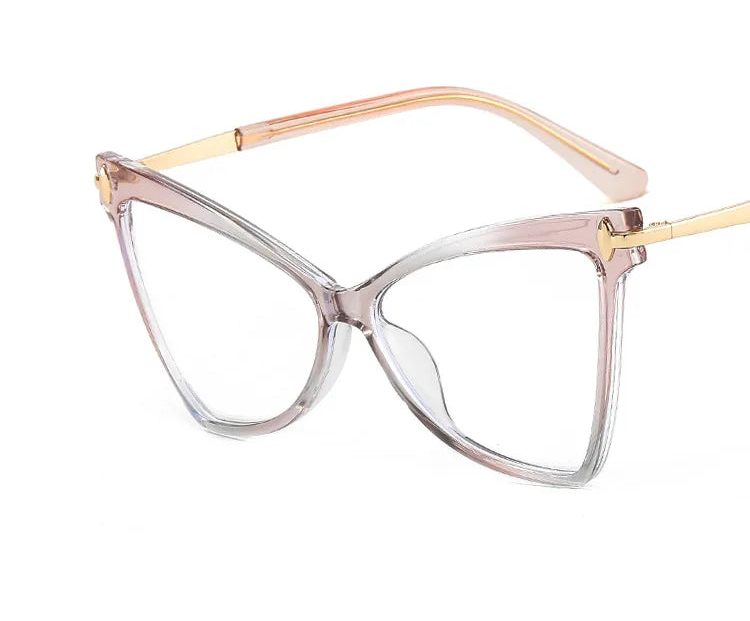 Women's Cat Eye Blue Light Blocking Glasses - Butterfly Large Frame Eyewear