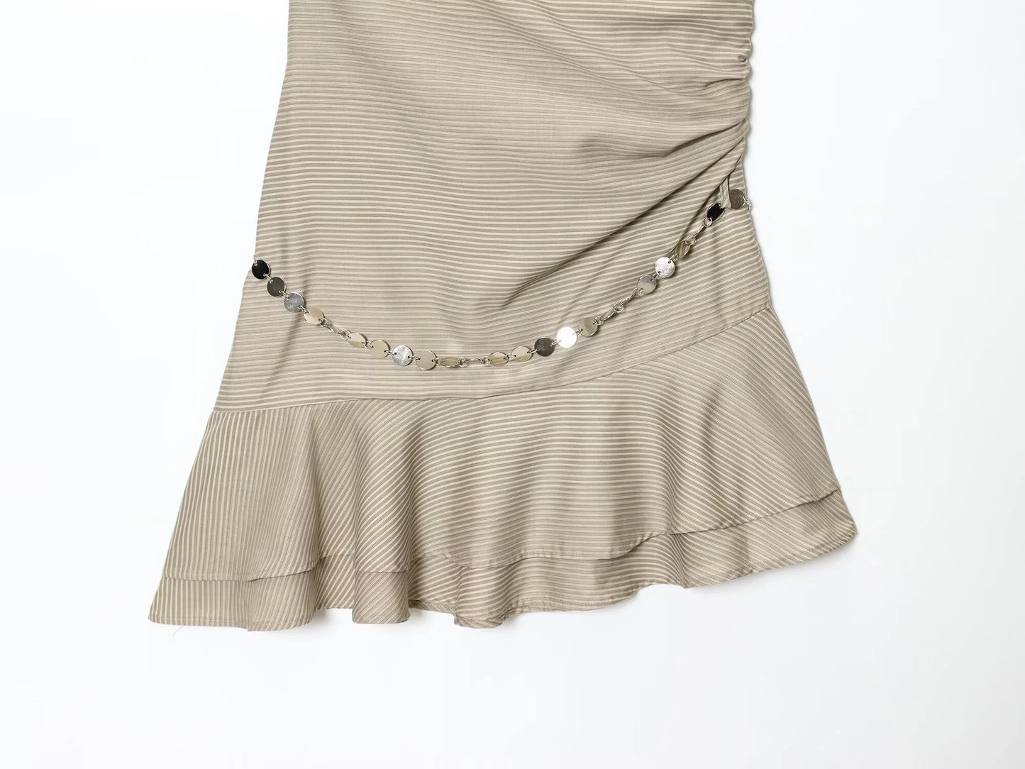 Sexy Backless Halter Neck Striped Belt Short Dress