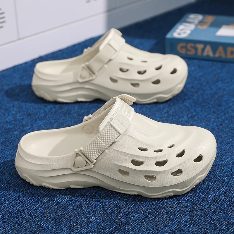 Men's Summer Slippers Platform Sandals Clogs Waterproof Beach Slippers Flip Flops Casual Slides