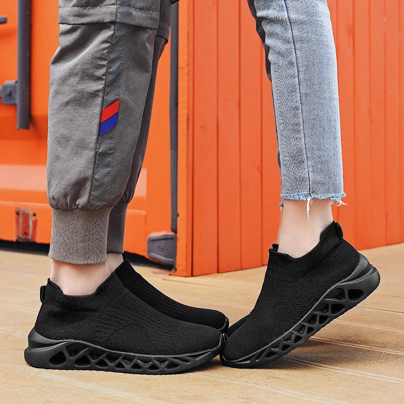 Men's Slip-On Platform Sneakers - Casual Running Sports Trainers