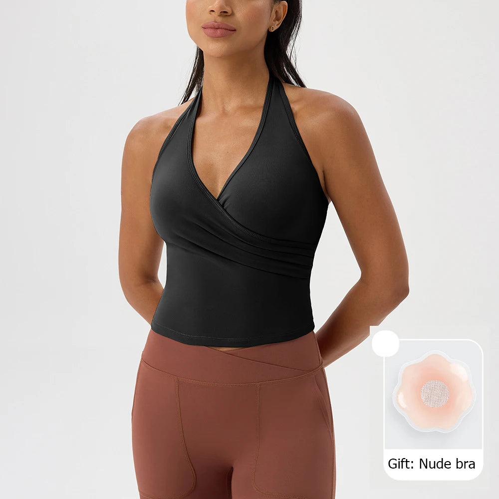 Women's Sleeveless Fitness Yoga Top - Breathable Quick Dry Summer Gym Vest