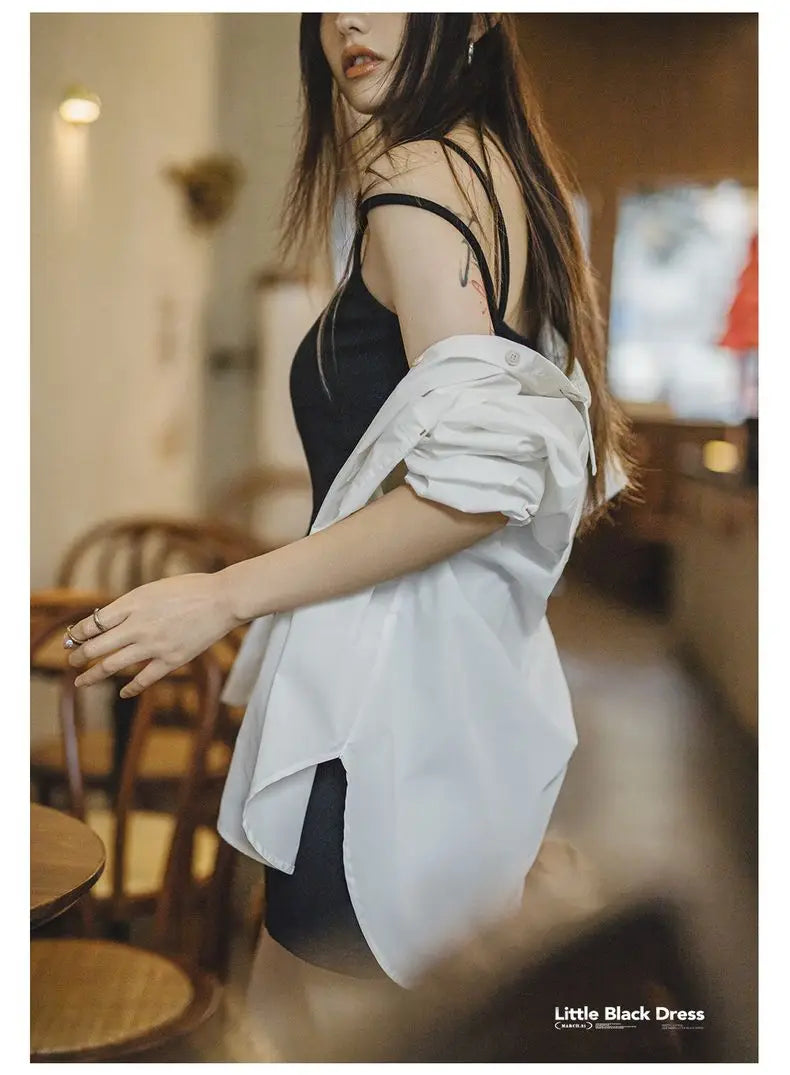 Slim Black Slip Dress - Sleeveless Bodycon Midi with Backless Design