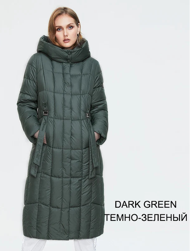 Women's Plaid Hooded Parka - Long Padded Winter Jacket