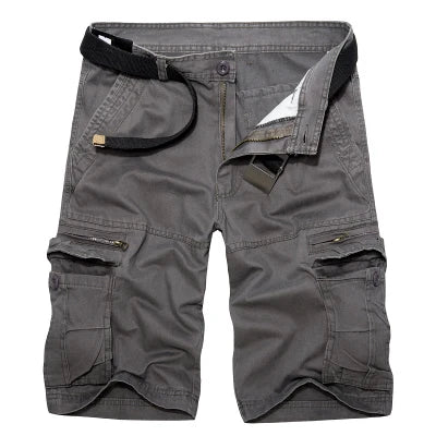 Men's Cotton Cargo Shorts - Multi Pocket Casual Summer Shorts