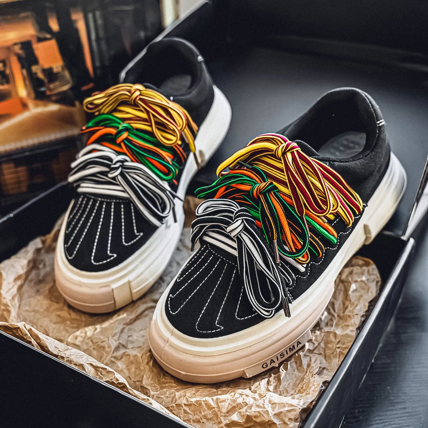 Men's Casual strap Design  Skateboard Trainers Sneakers