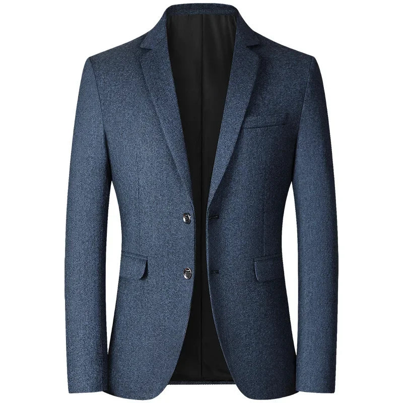 Men's Business Casual Blazer - Solid Color Wedding Suit Jacket