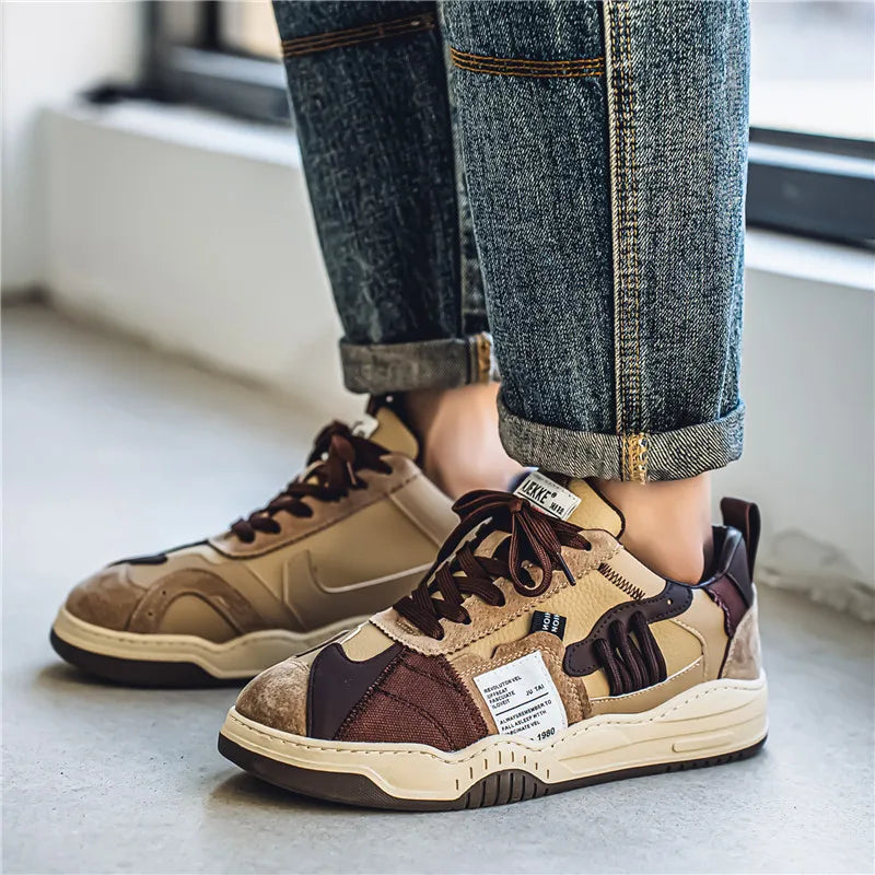 Men's Casual Platform Lace Up Comfortable  Sneakers