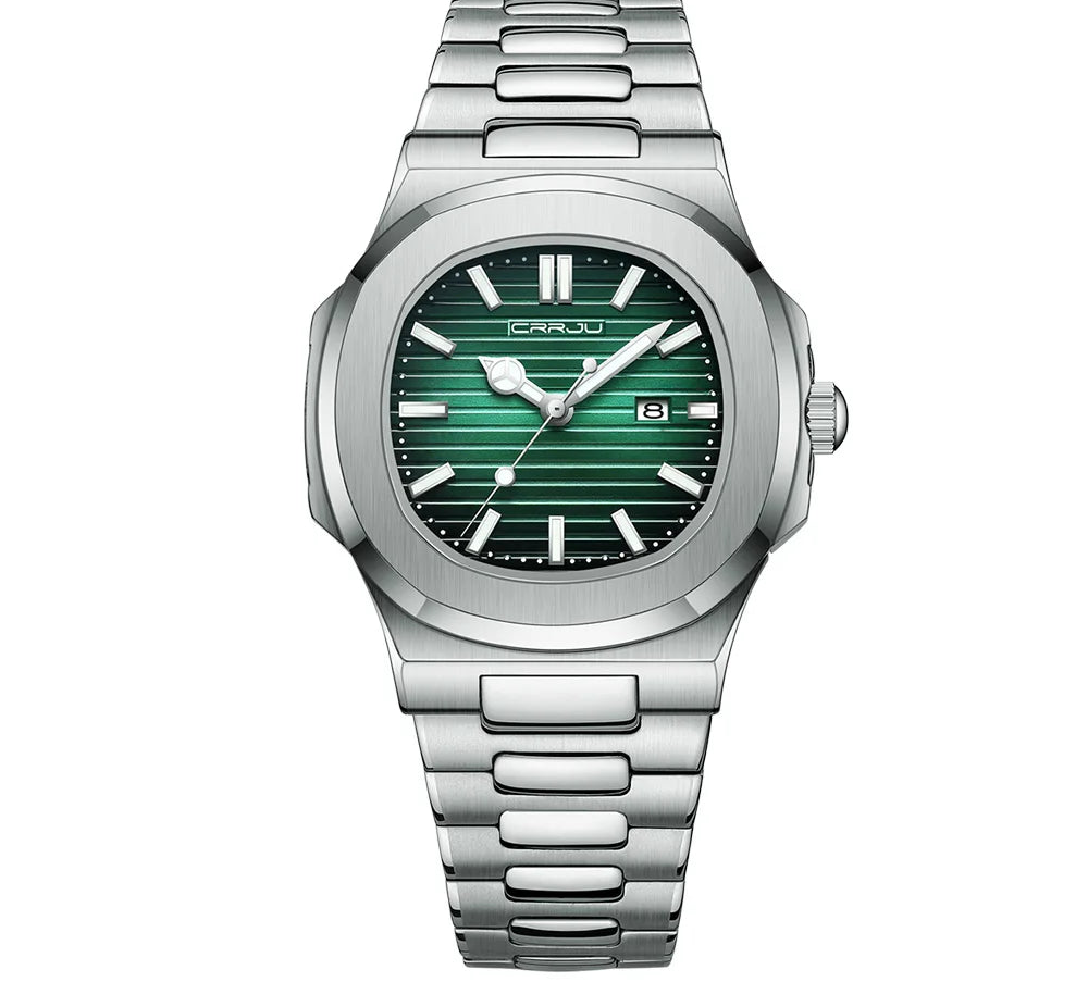 Men's Sports Watch - Square Dial Waterproof with Luminous Date Display