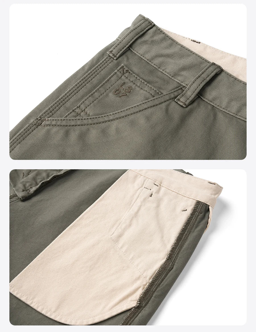 Cotton Chinos Pants - Loose Straight Casual Trousers for Men