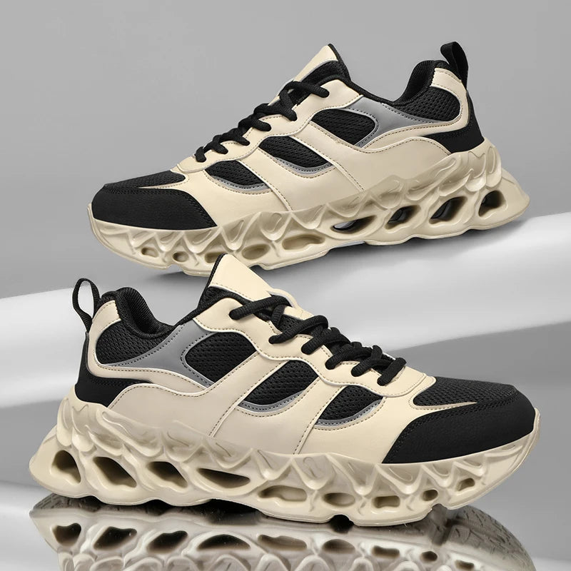 Men's Casual Breathable Sports Shoes Lace Up Comfortable Sneakers