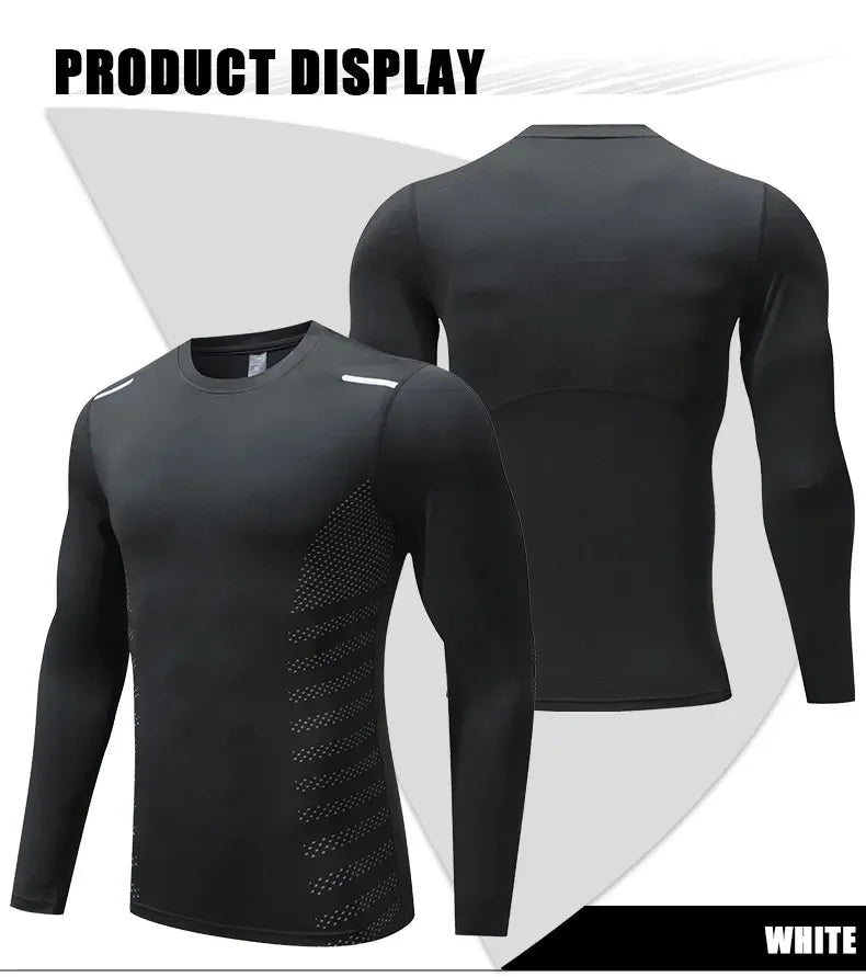 Men's Compression Running T-Shirt | Dry Fit Gym Rashguard Top