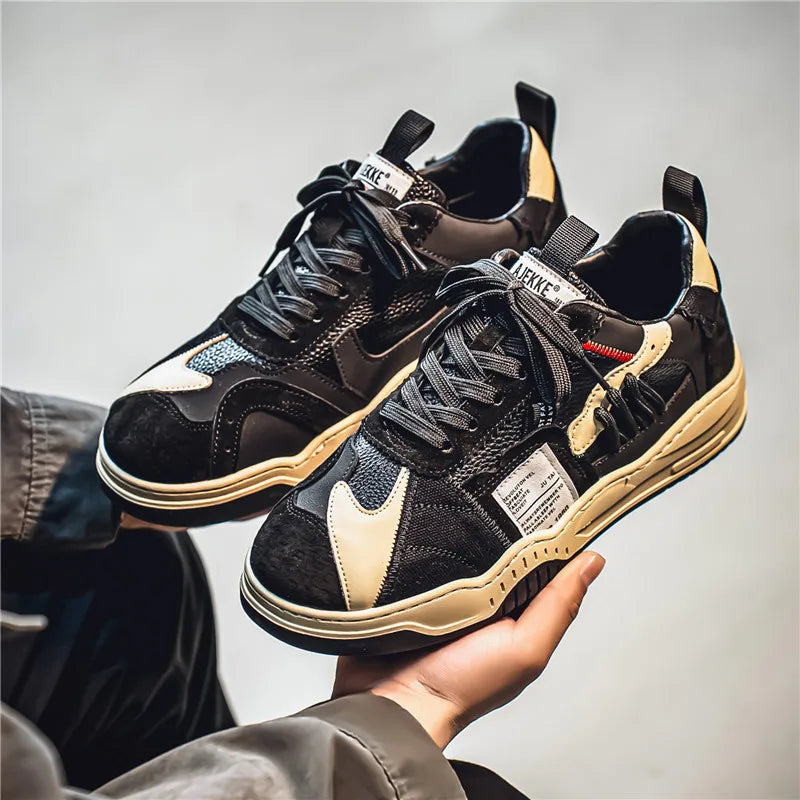 Men's Casual Platform Lace Up Comfortable  Sneakers