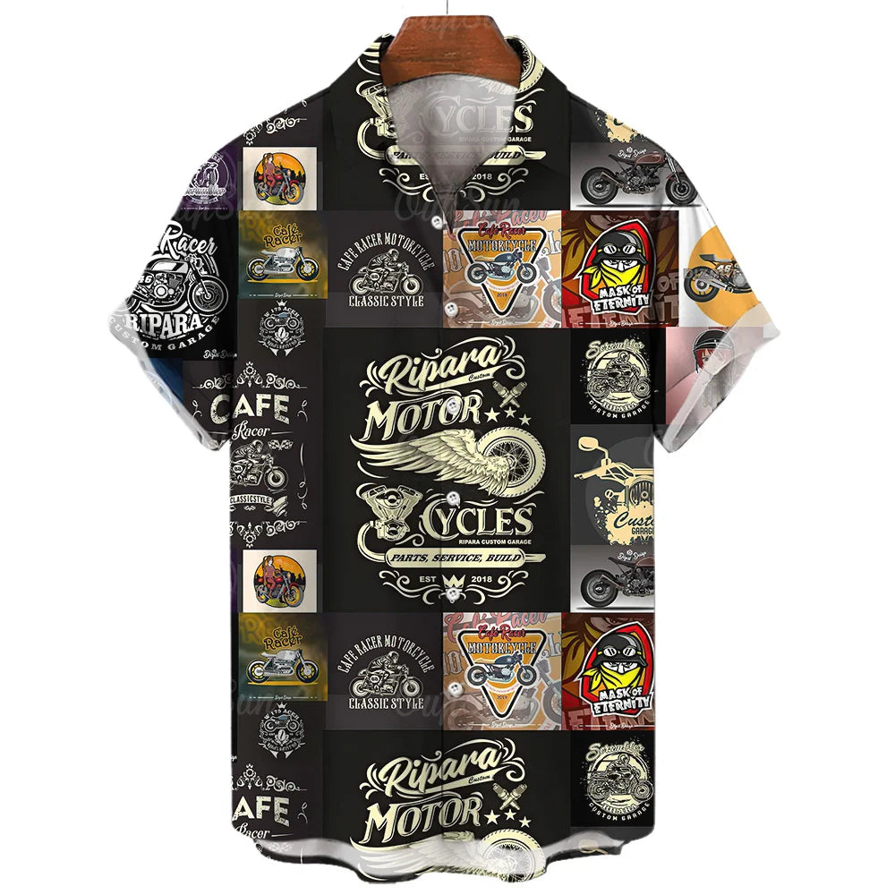 Vintage Men's Short Sleeve Summer Shirt