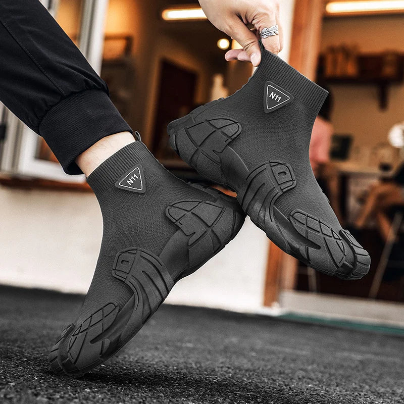 Men's Sports Mesh  Slip On Comfortable High Top Sneakers