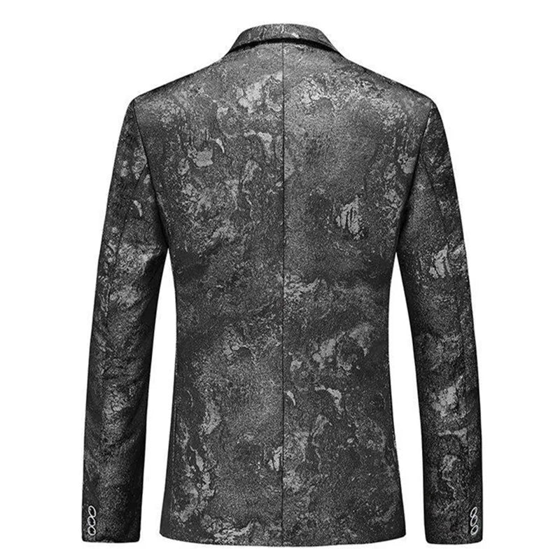 Men's Single Button Blazer - Slim Fit Smart Casual Suit Jacket