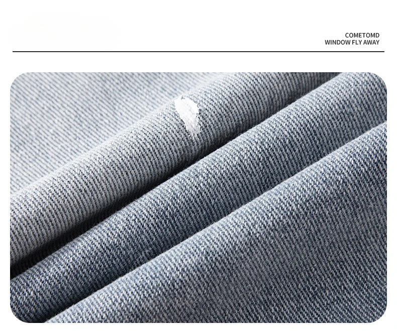 Men's Distressed Denim Shorts - Straight Fit