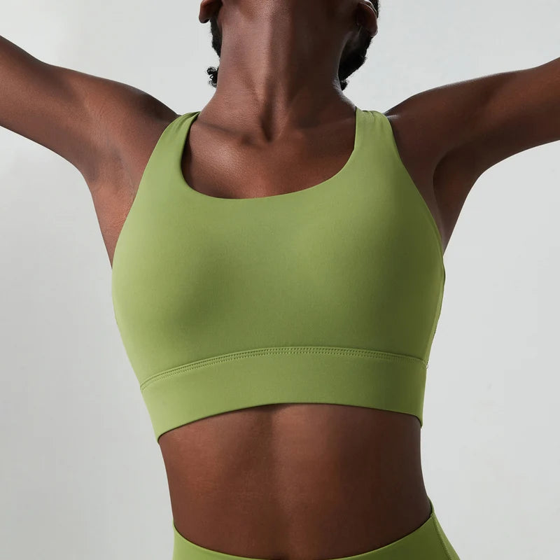Women's High Impact Fitness Yoga Bra Buttery Soft Gym Running Breathable Quick Dry Sports Vest