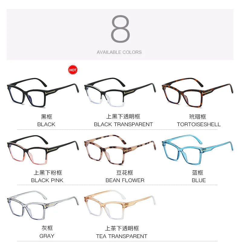 Anti Blue Light Cat Eye Glasses - Fashionable Retro Eyeglass Frame