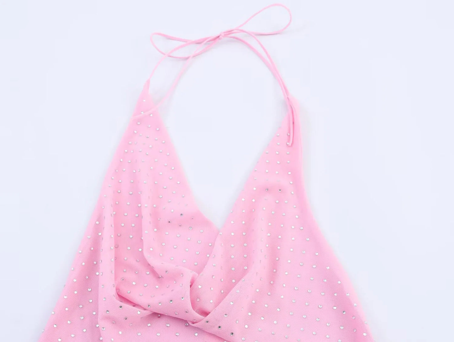 Women's Polka Dot Halter Neck Camisole - Backless Summer Top