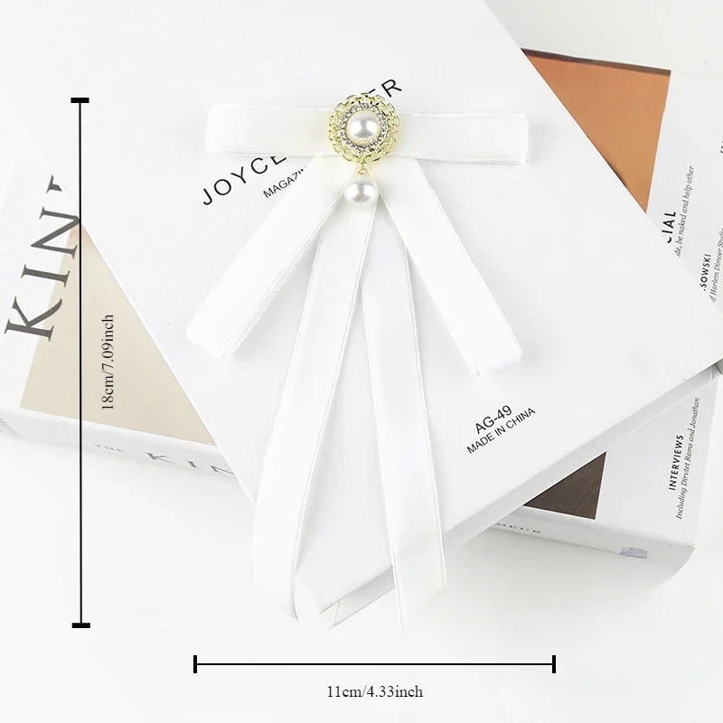 Elegant Fabric Flower Bow Brooch Pin