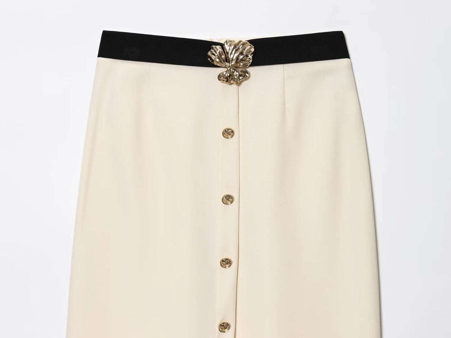 Women's Crepe Silk V-Neck Sleeveless Top & High Waisted Midi Skirt Set