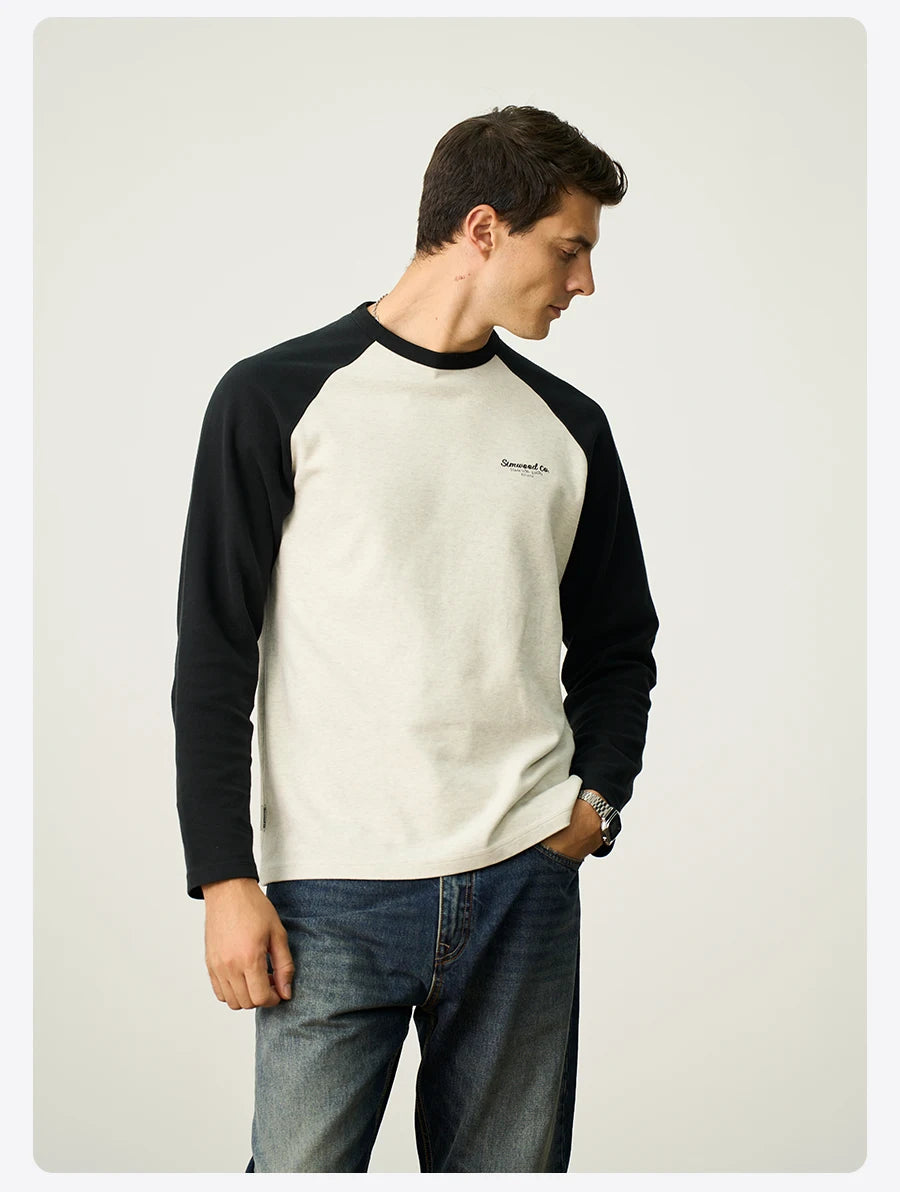 310gsm Warm Thermal Fabric Long Sleeve Raglan Sleeve T-Shirt