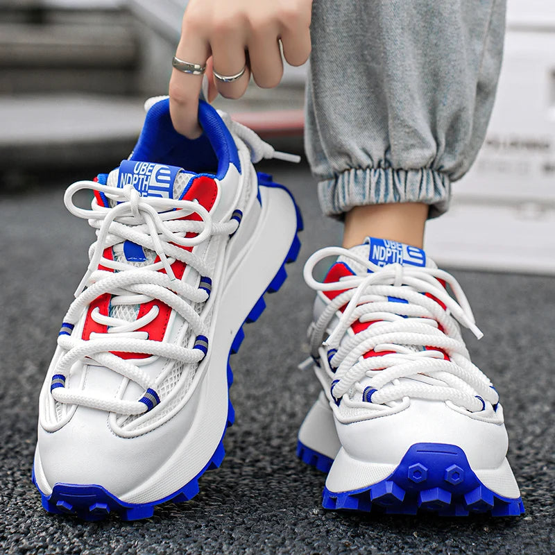 Men's Lightweight Platform Sneakers - Breathable Running Shoes