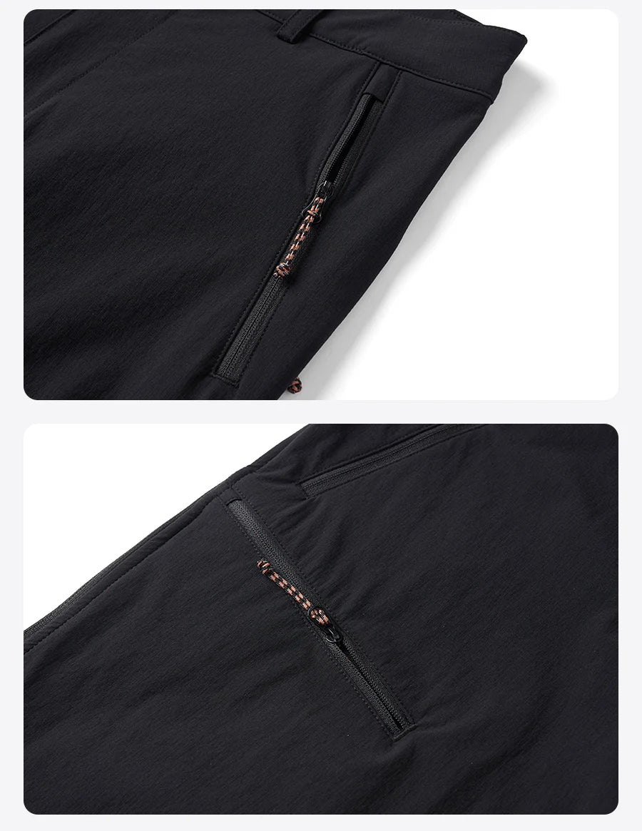 Men's Soft Shell Elastic Nylon Pants - 170gsm Loose Straight Trousers