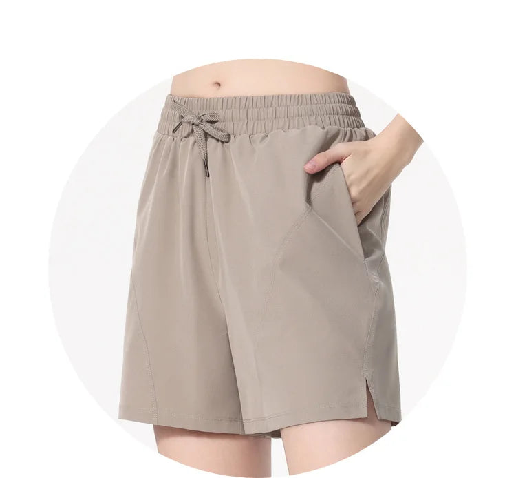Women's Loose Running Shorts | Drawstring Waist with Pockets, Quick Dry S–XL