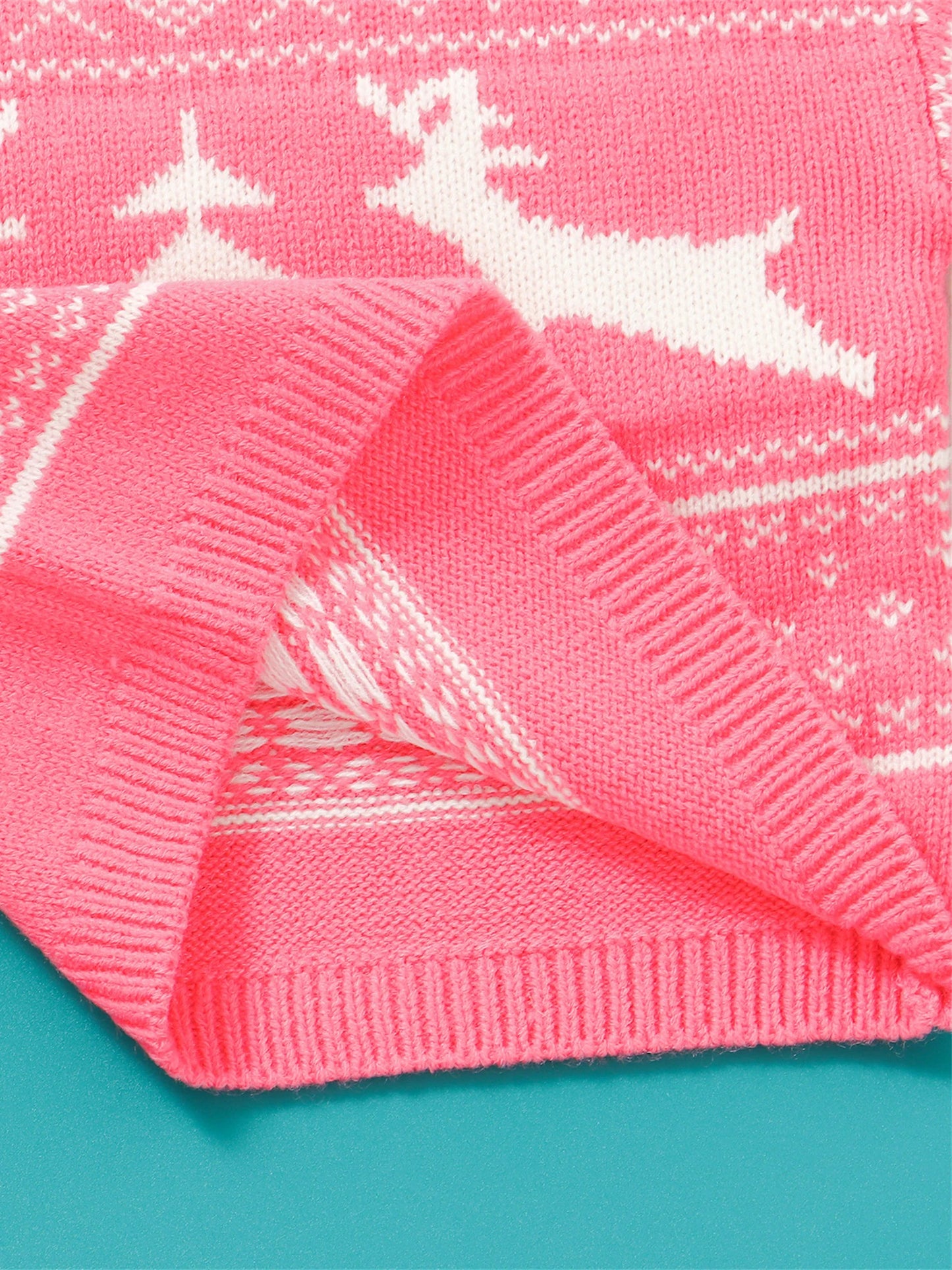 Christmas Baby Sweater - Santa & Reindeer Design (0-3Y)