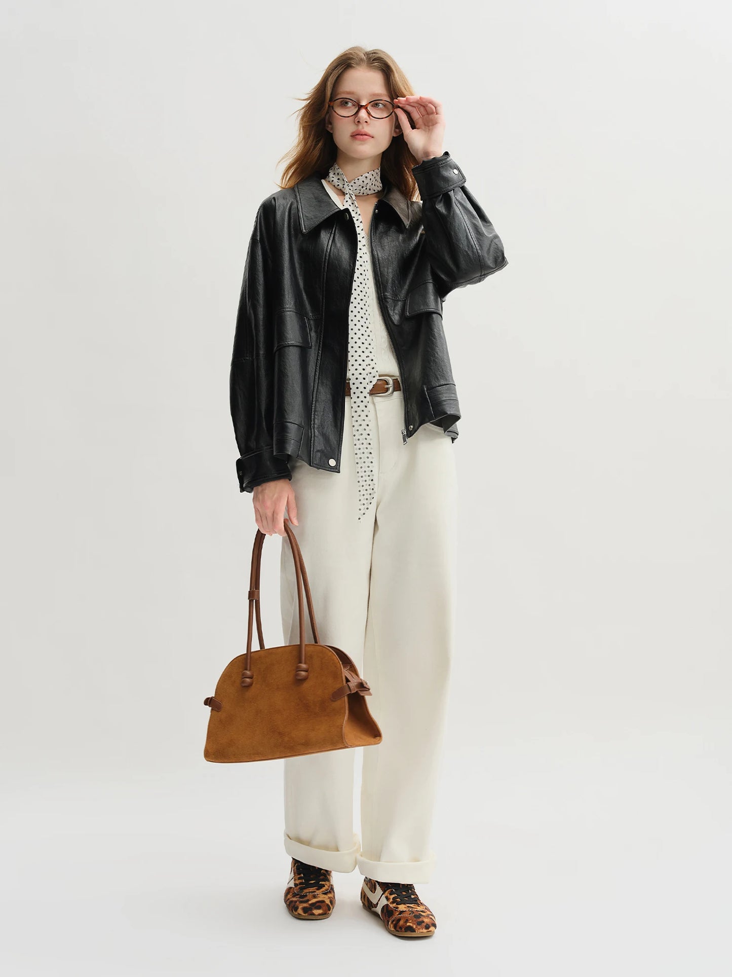 Women's High Waist Straight Leg Jeans - Stretch Denim Casual Trousers