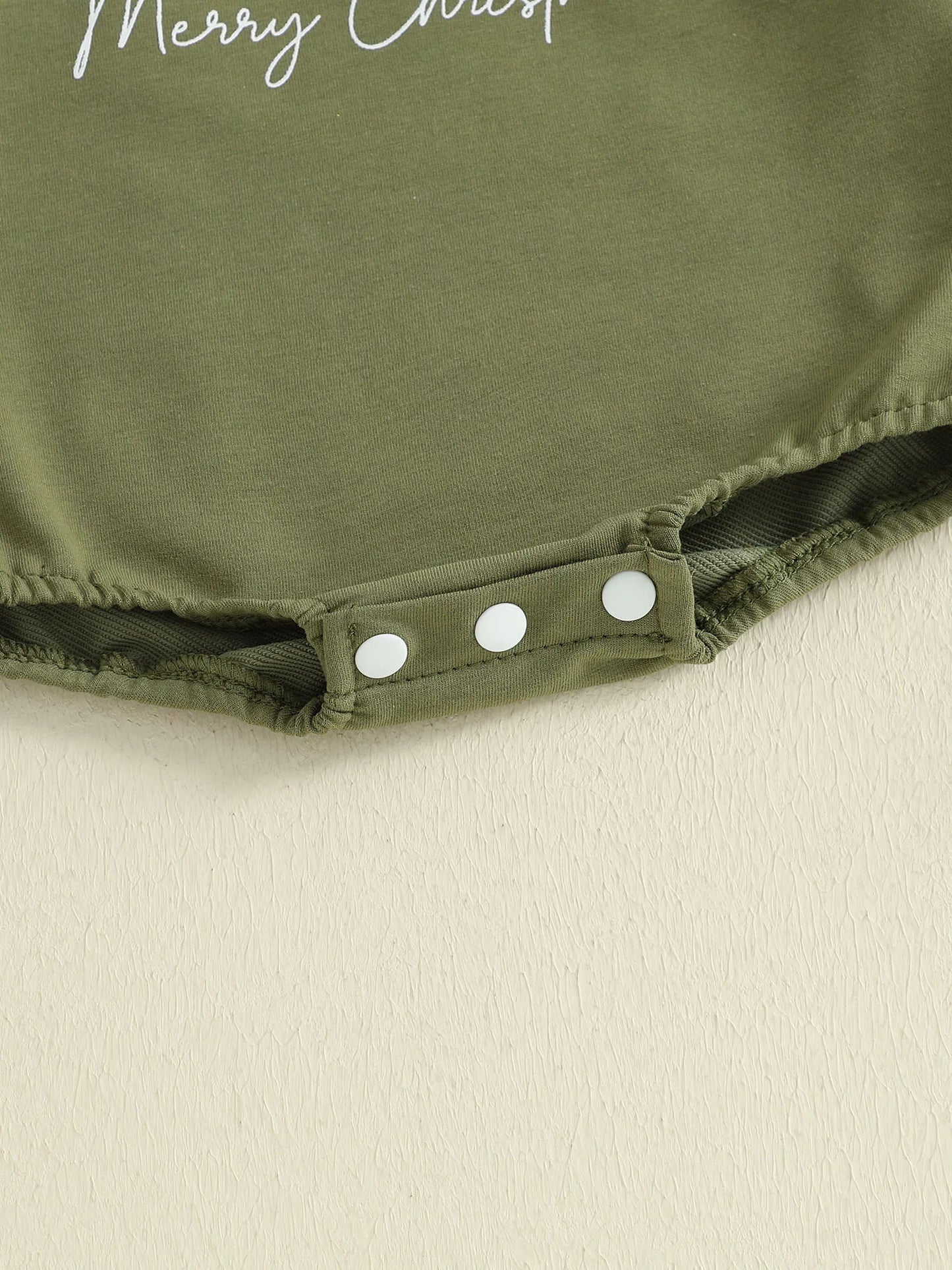 Baby Christmas Romper - Long Sleeve Tree Letter Print Bodysuit (0-18M)