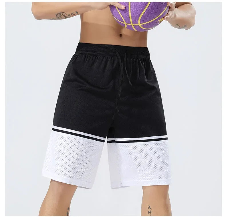 Men's Gym Casual Quick Dry Basketball Football Sweatpants Running Sports Pants Breathable Fitness Jogging Shorts