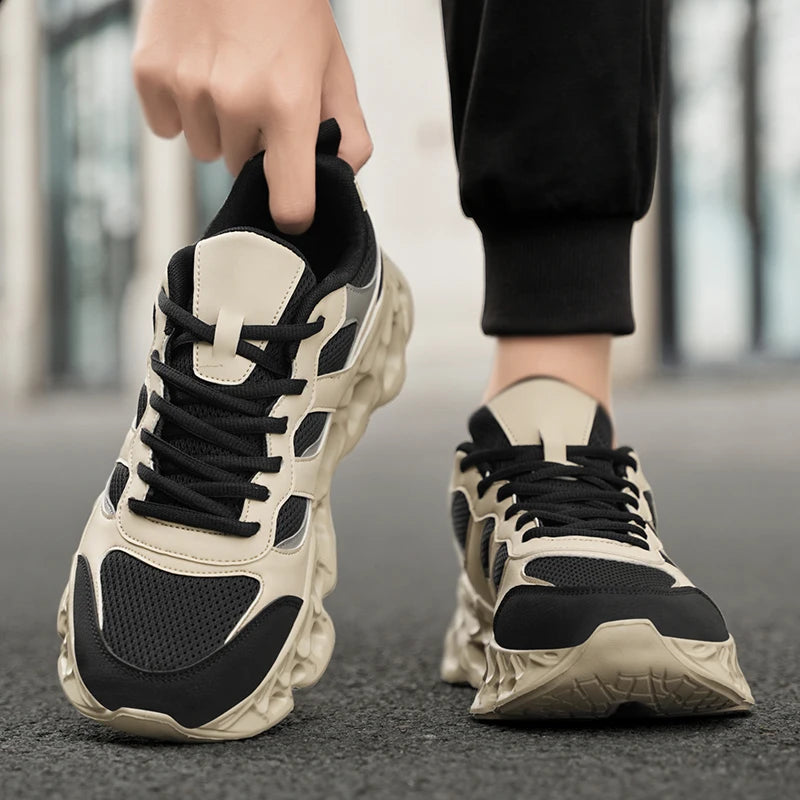 Men's Casual Breathable Sports Shoes Lace Up Comfortable Sneakers