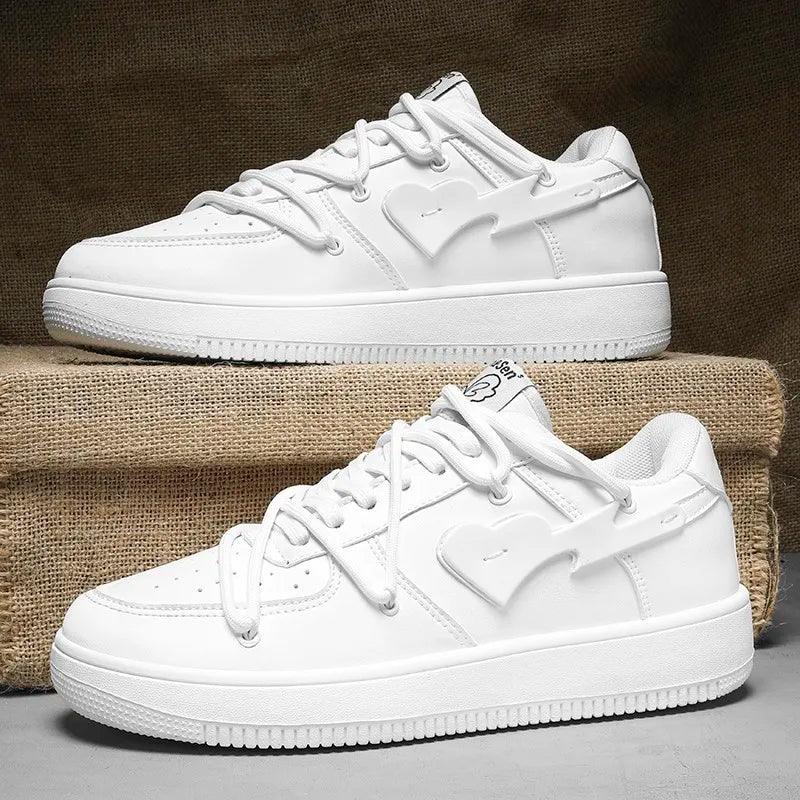 Men's Casual Creative Heart Tennis Sport Running Skateboard  Sneakers Walking Jogging Trainers