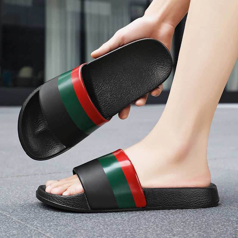 Men's Summer Slippers Sports Quick Dry Beach Sandals Flip Flops Slides