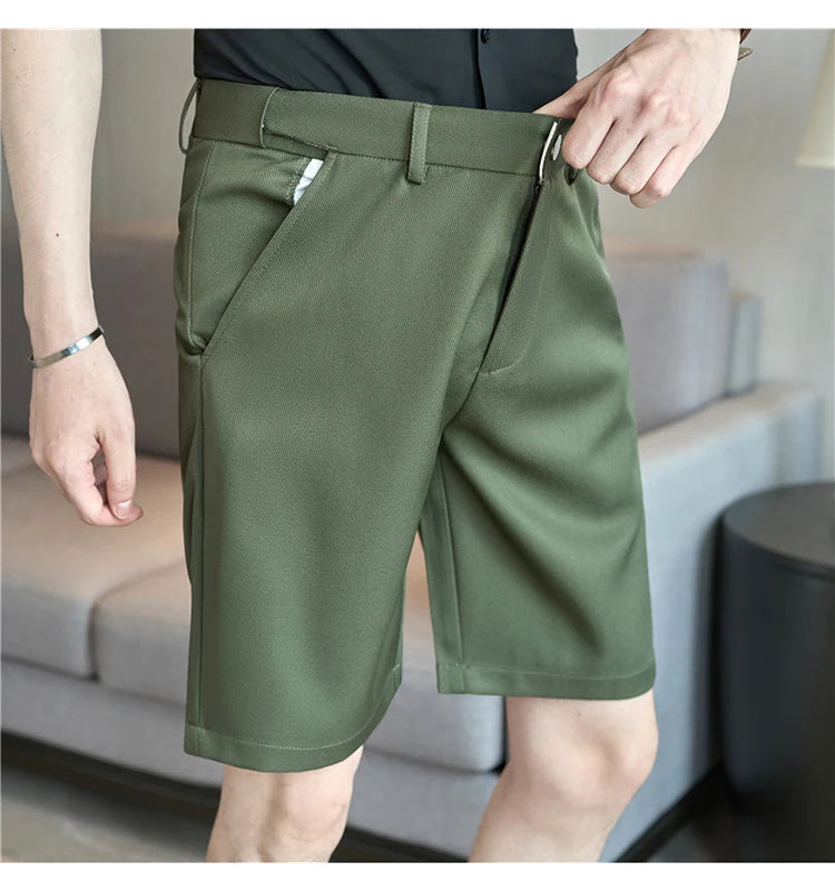 Men's Summer Thin Style Slim Fit  Elastic Waist Shorts