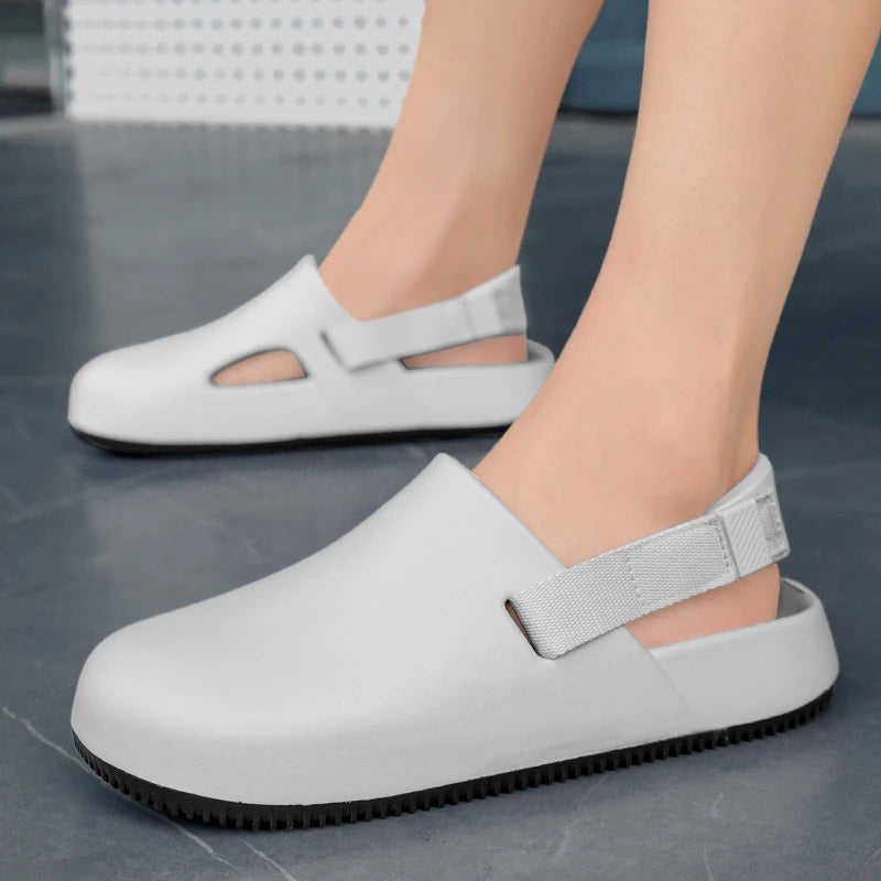 Men's Summer Slippers Platform Sandals Clogs Quick Dry Non-Slip Indoor Slides