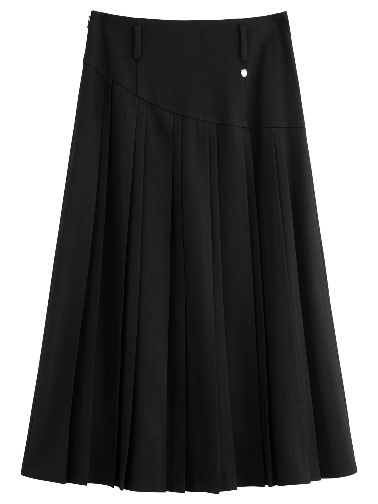 Ribbon Tie Blouse with Irregular Hem