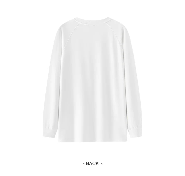 Women's Mid Length Thermal Top - Loose Fit Raglan Sleeve Fleece Lined