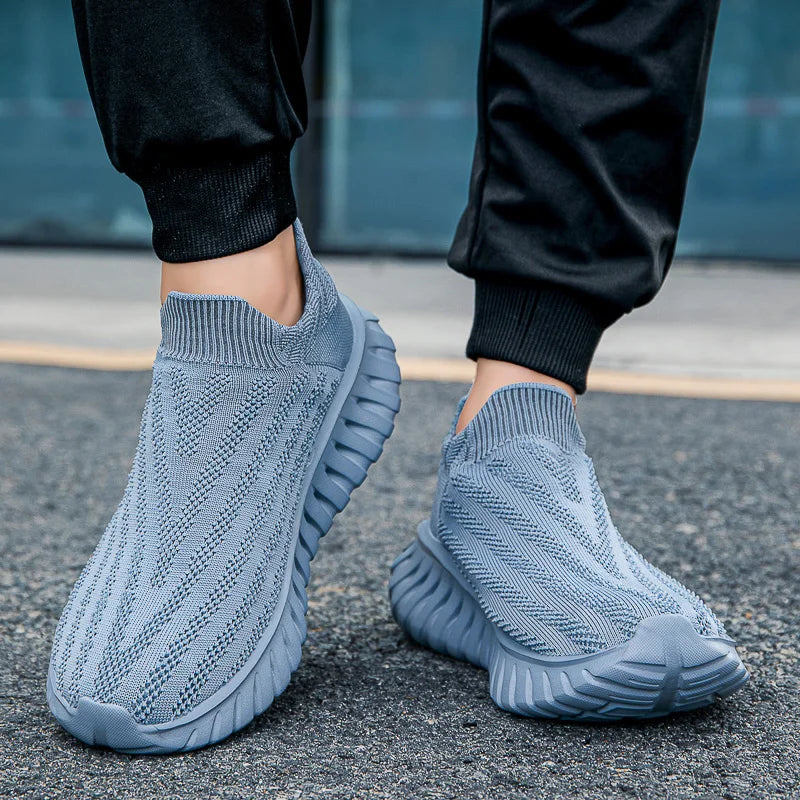 Men's Casual Platform Sneakers - Slip On Tennis Trainers