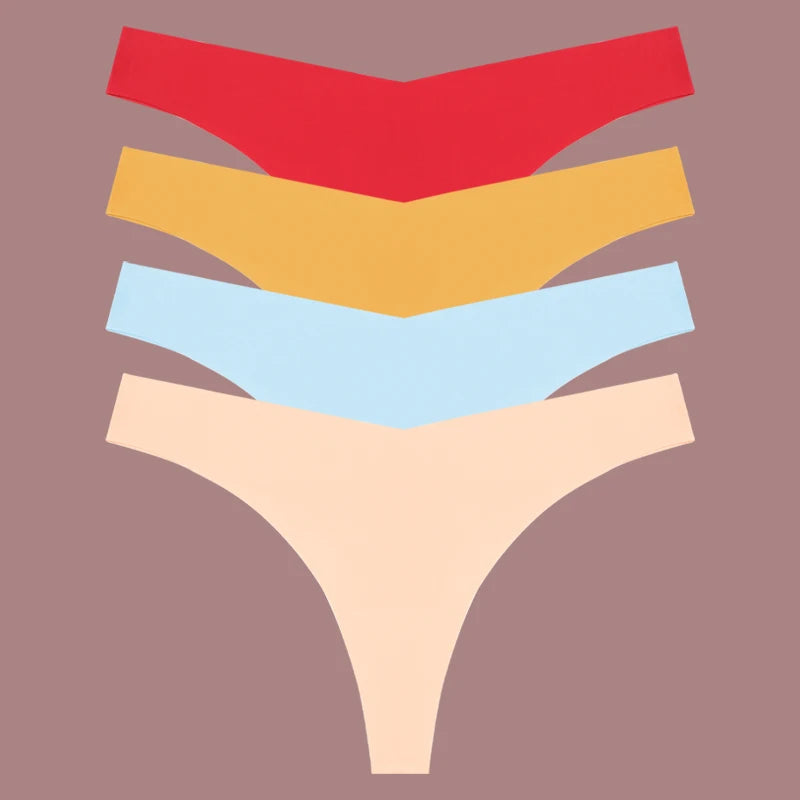 Ice Silk Seamless Thongs 4-Pack