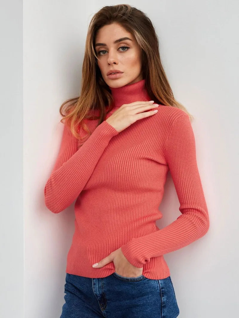 Women's Knitted Pullover Turtleneck