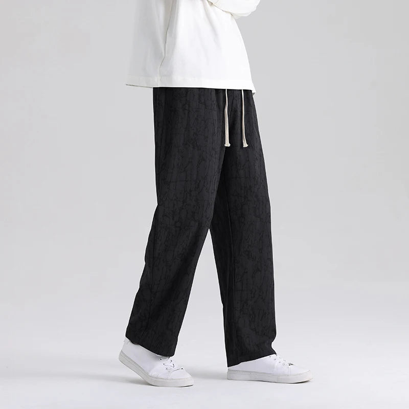 Men's Cotton Linen Harem Pants Straight Trousers