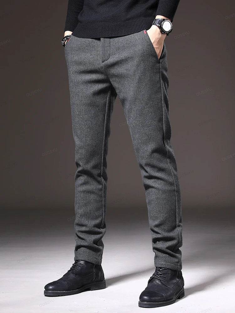 Men's Stretch Thick Cotton Trousers