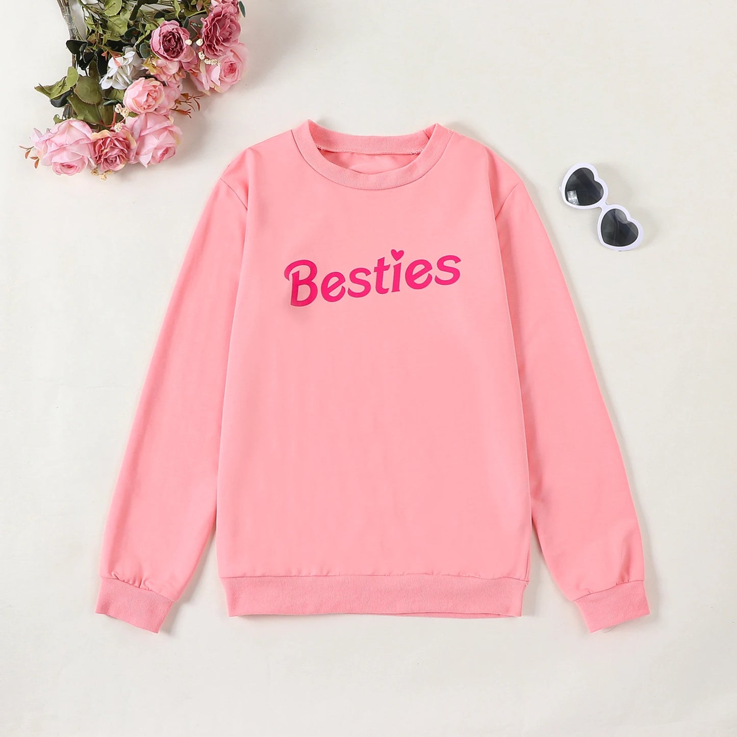 Mommy and Me Family Matching Outfits Long Sleeve Letter Print Autumn Pullovers Sweatshirt Top