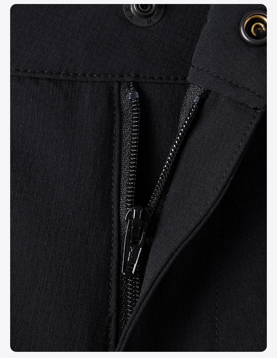 Men's Soft Shell Elastic Nylon Pants - 170gsm Loose Straight Trousers